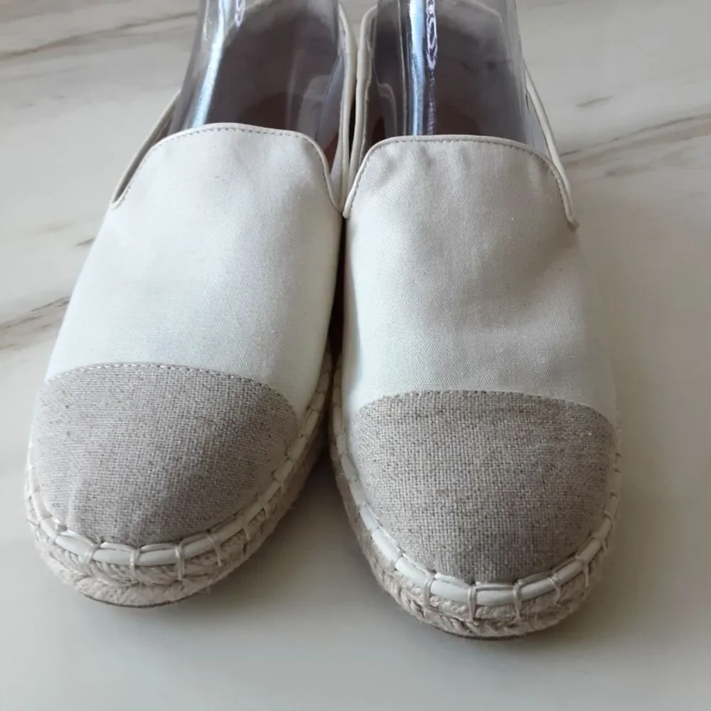 Universal Thread Skipper Cream Platform Slip On Espadrille Sz. 10